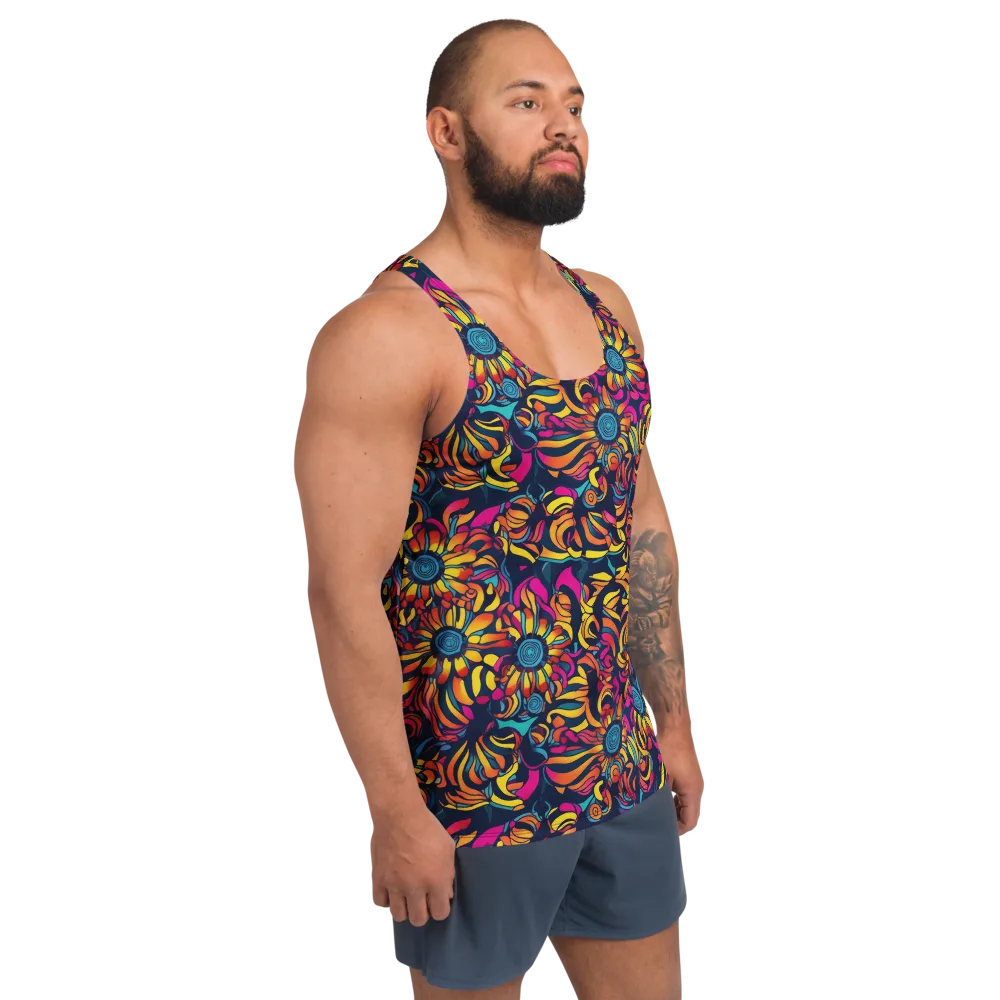 Flame Petals on Men's Tank Top — Right Front