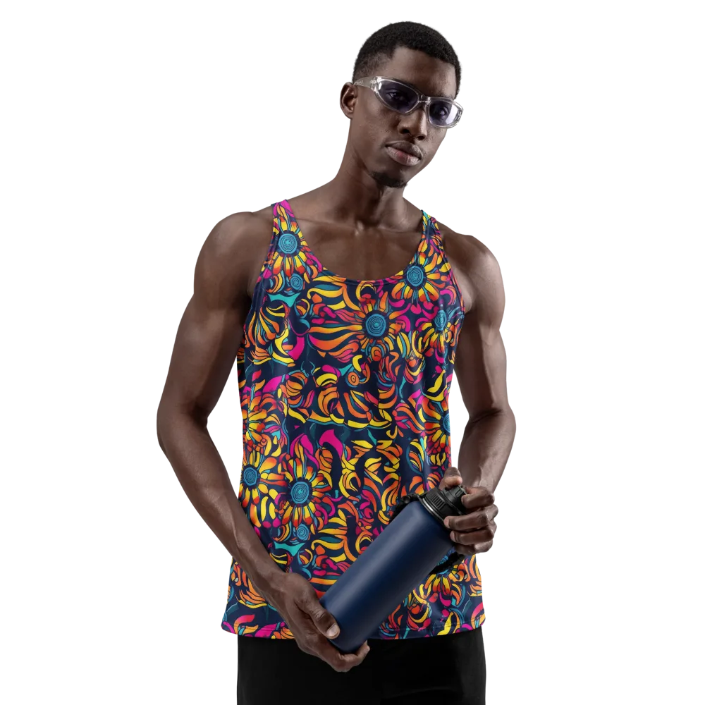 Flame Petals on Men's Tank Top — Front