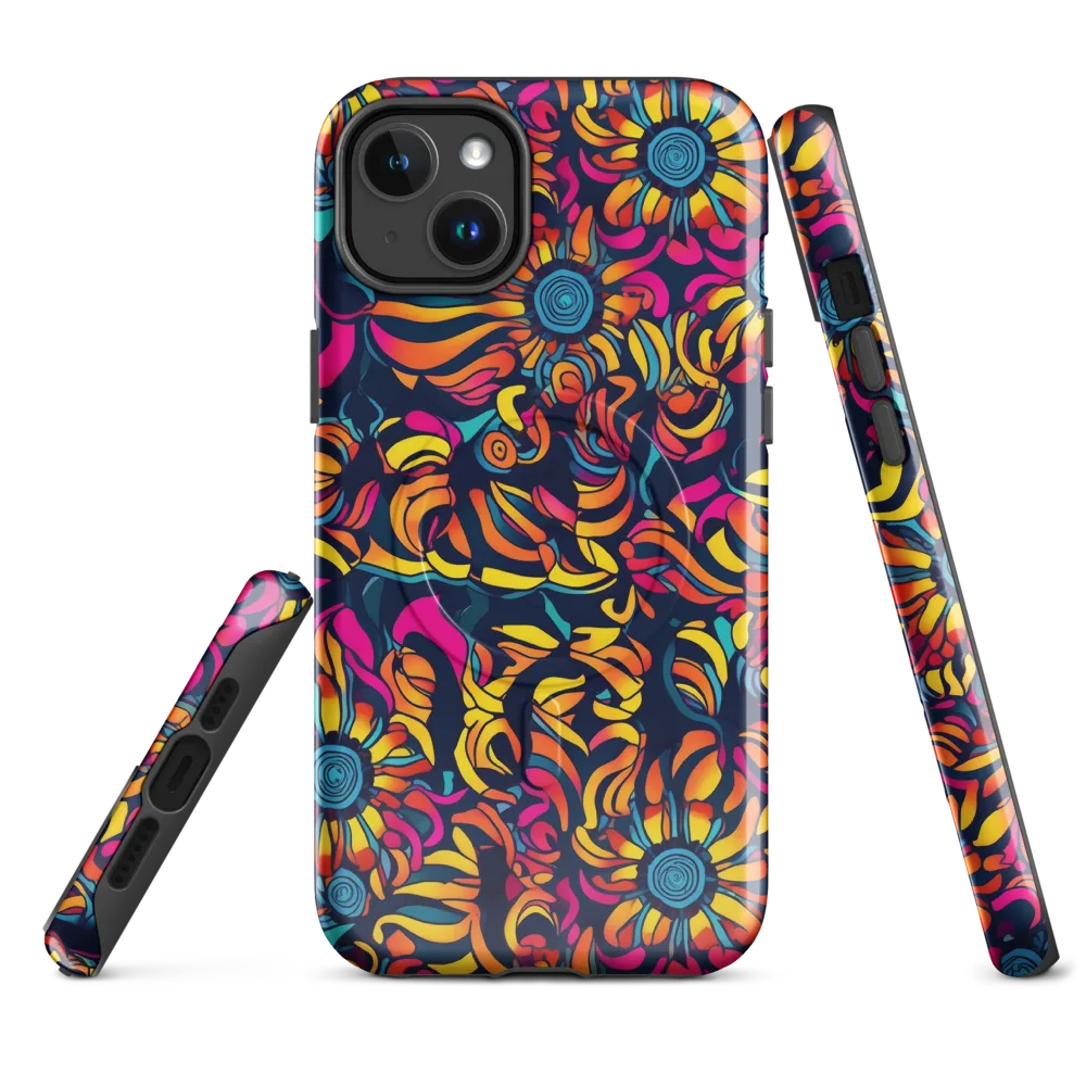 Flame Petals on MagSafe Tough Case for iPhone® — Front
