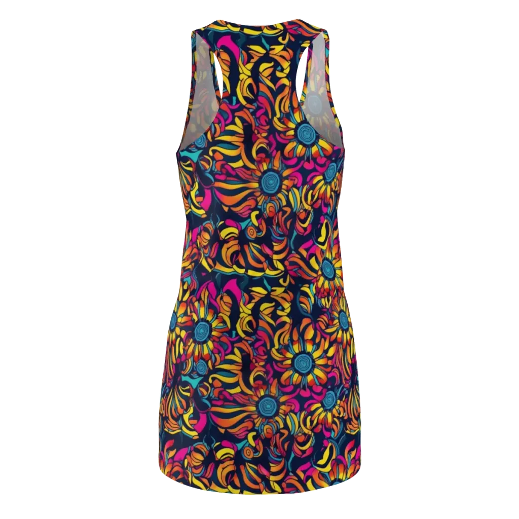 Flame Petals on Racerback Dress — Back