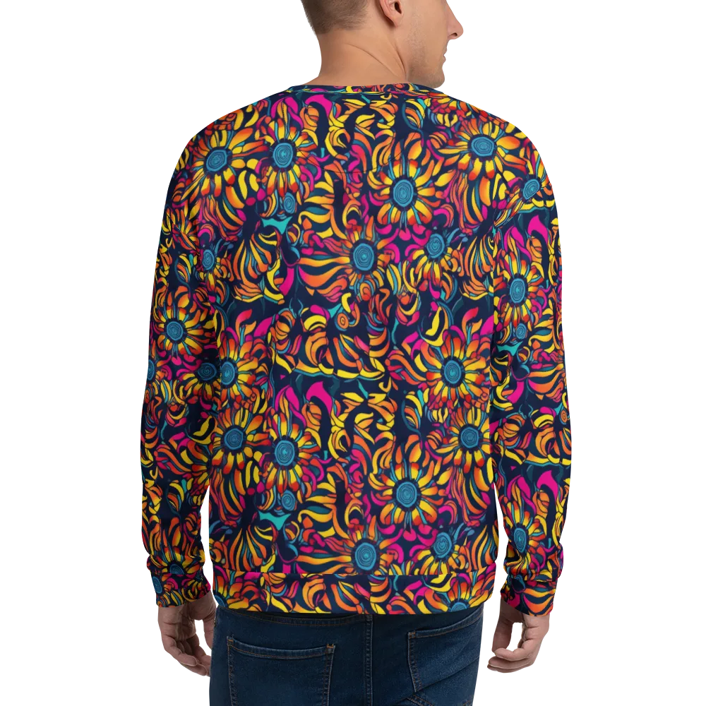 Flame Petals on Sweatshirt — Back