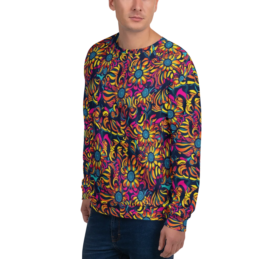 Flame Petals on Sweatshirt — Left Front