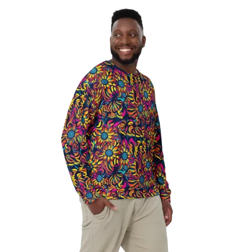 Flame Petals on a Sweatshirt