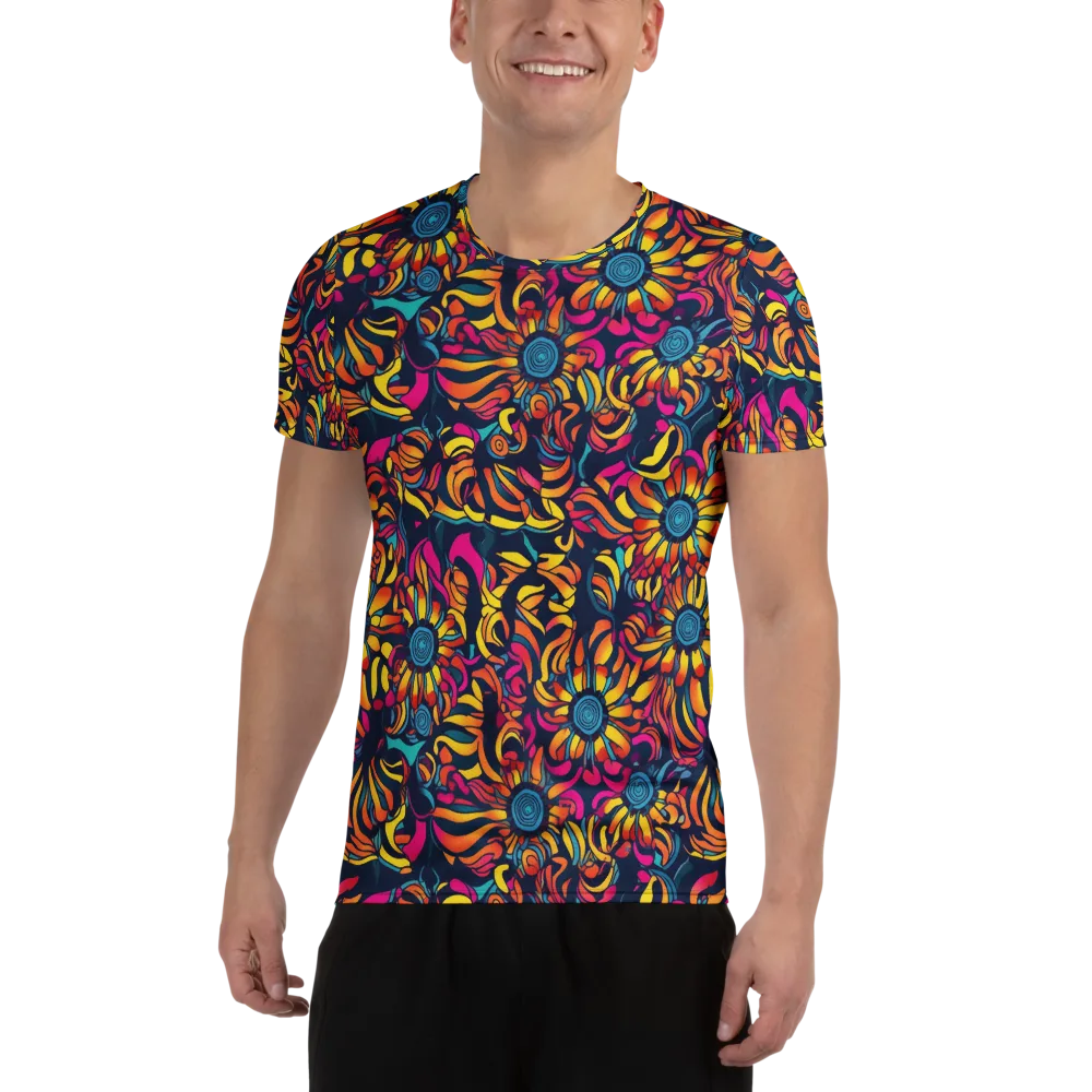 Flame Petals on Men's Athletic T-Shirt — Front