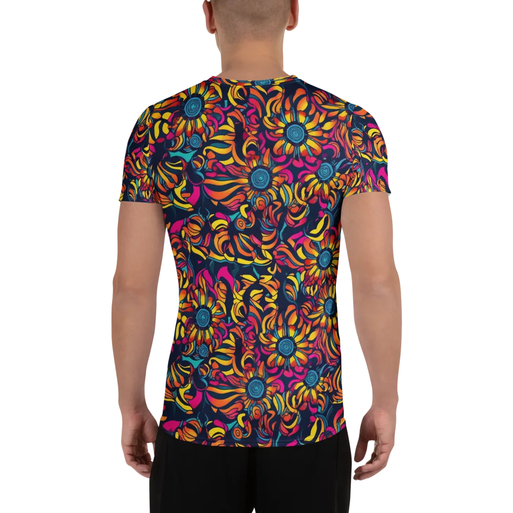 Flame Petals on Men's Athletic T-Shirt — Back