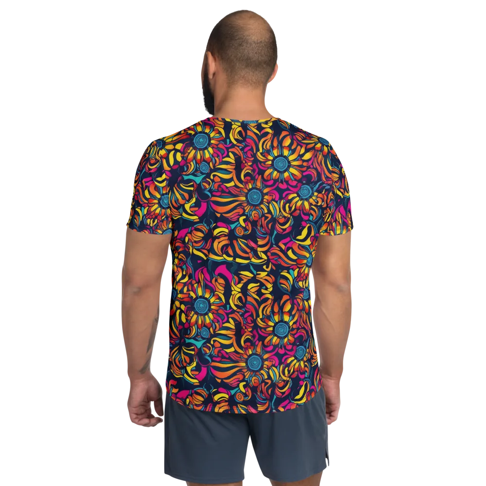 Flame Petals on Men's Athletic T-Shirt — Back
