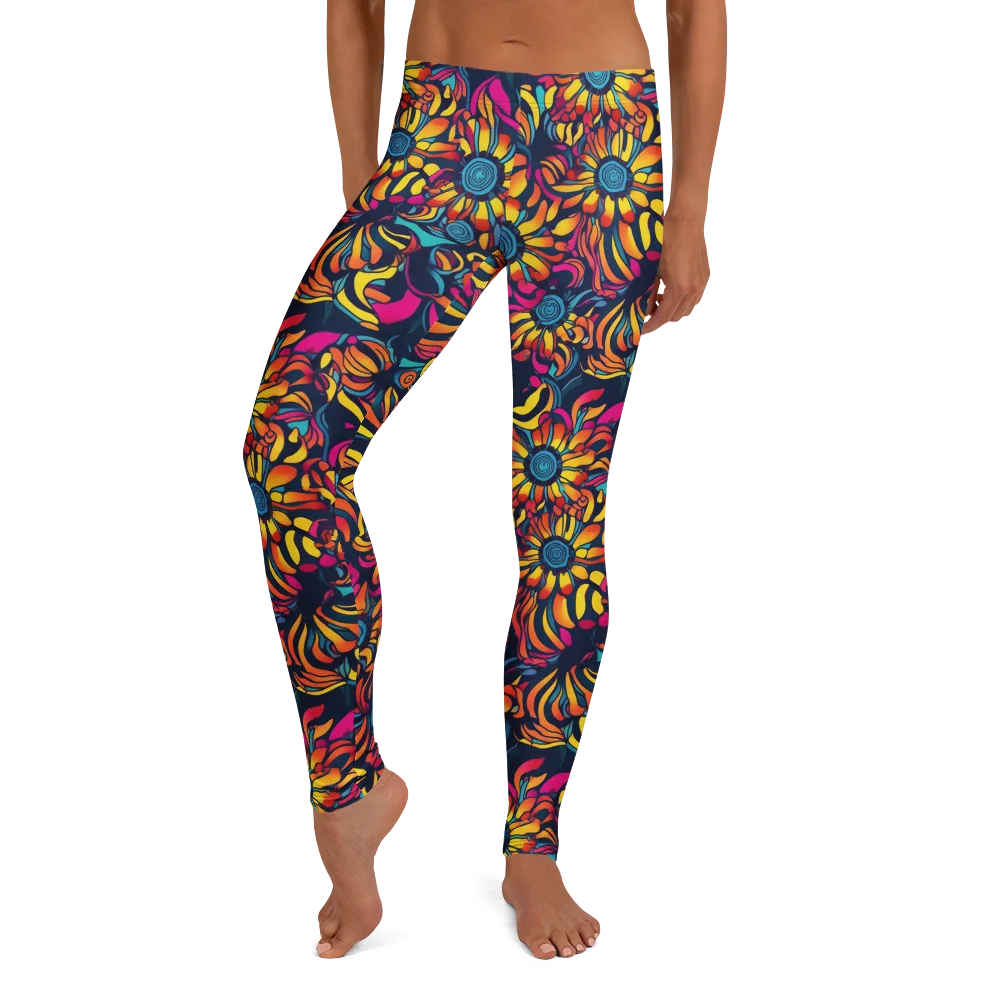 Flame Petals on Leggings — Front