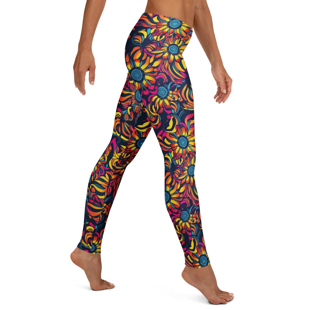 Flame Petals on Leggings — Right