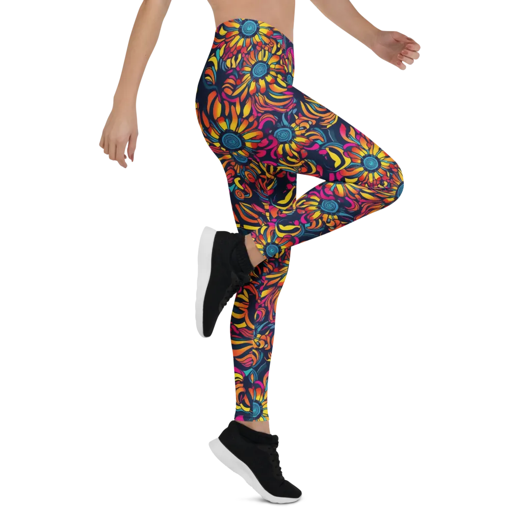 Flame Petals on Leggings — Right