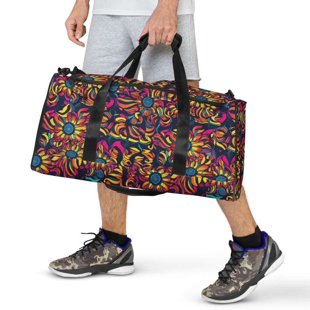 Flame Petals on Duffle Bag — Front