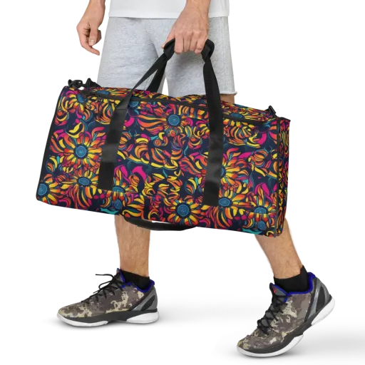 Flame Petals on a Duffle Bag
