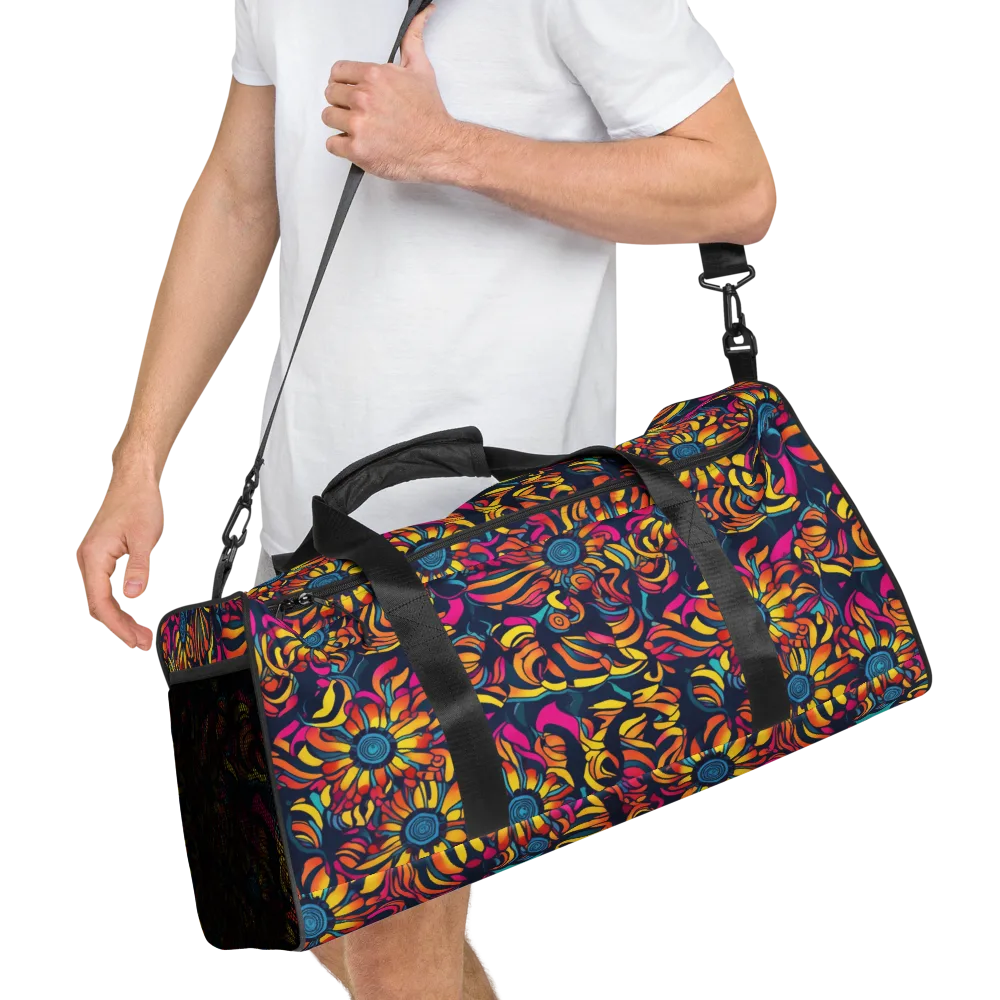 Flame Petals on Duffle Bag — Right Front