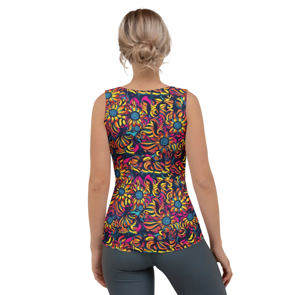 Flame Petals on Women's Tank Top — Back
