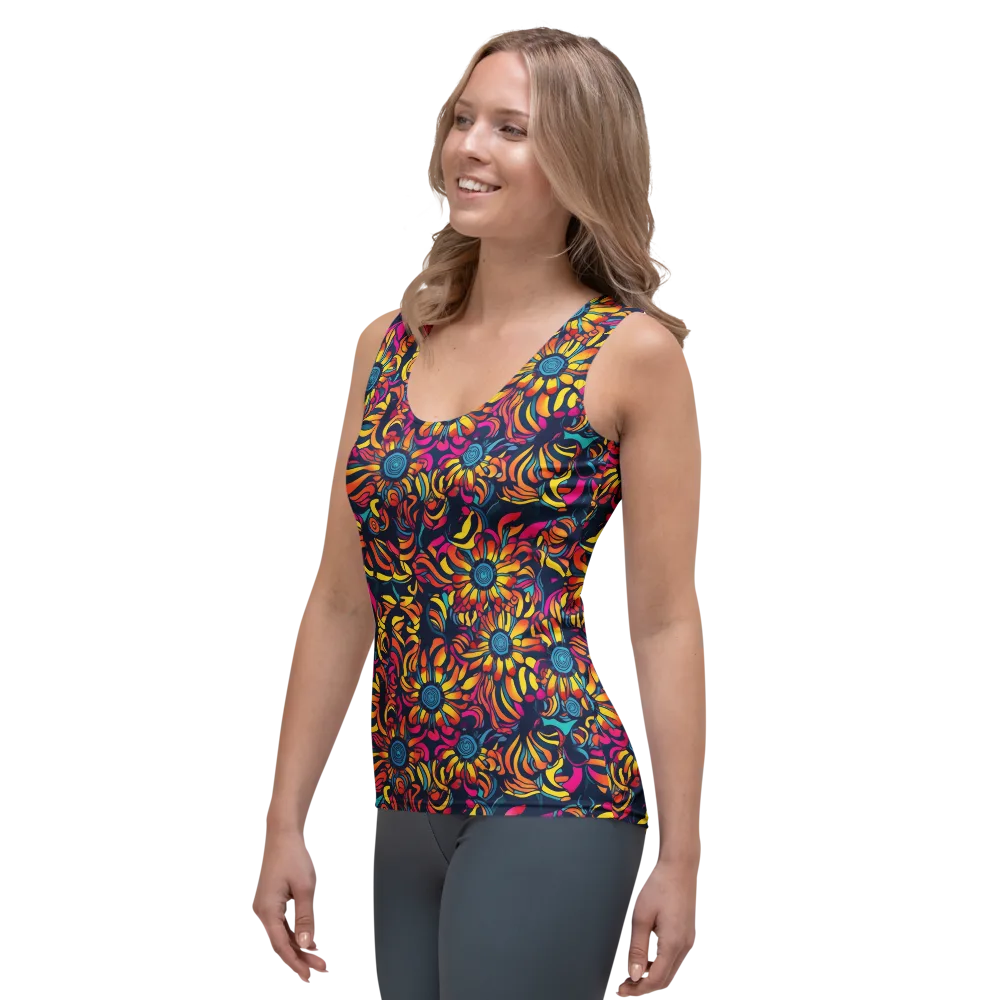 Flame Petals on Women's Tank Top — Left Front