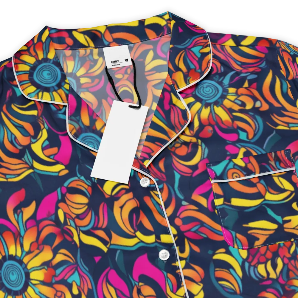 Flame Petals on Women's Short Sleeve Pajama Top — Product details