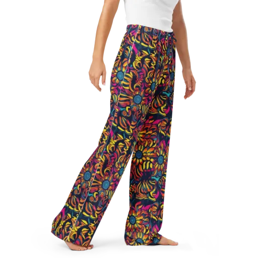 Flame Petals on a Women's Pajama Pants