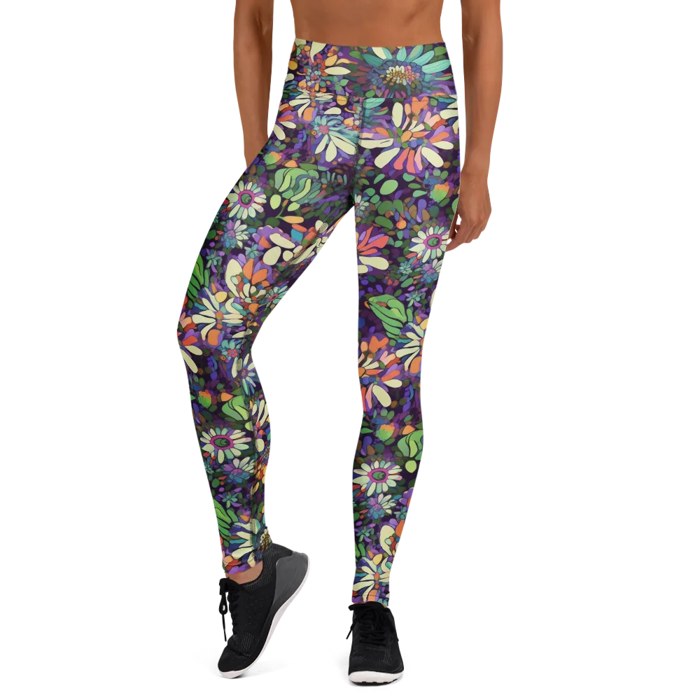 Botanical Carnival on Yoga Leggings — Front