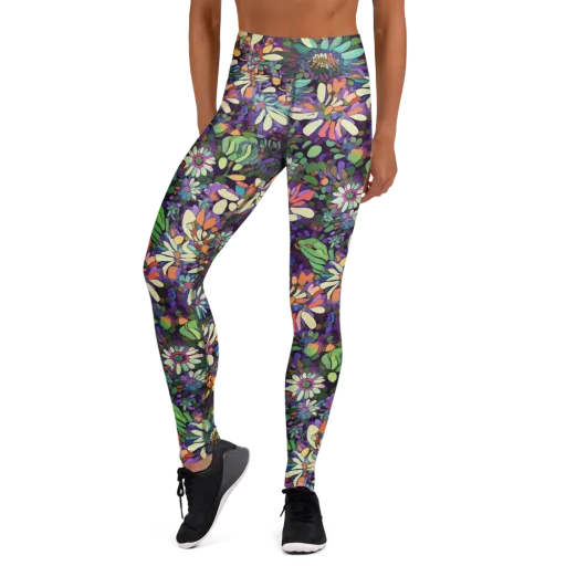 Botanical Carnival on a Yoga Leggings