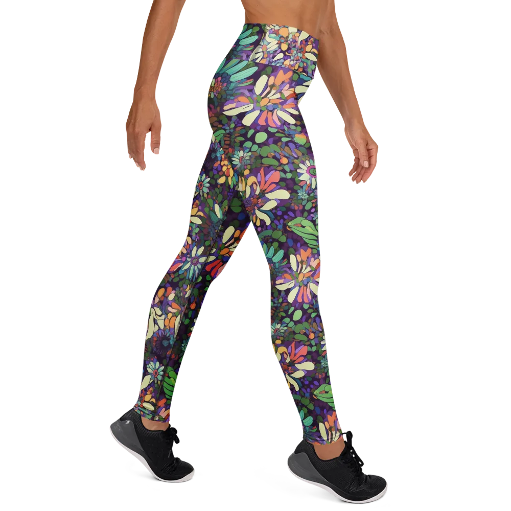 Botanical Carnival on Yoga Leggings — Right