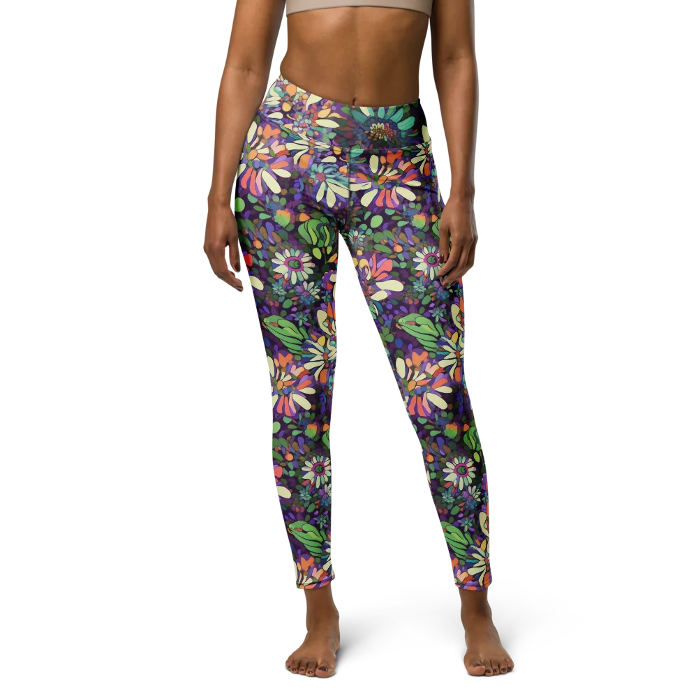 Botanical Carnival on Yoga Leggings — Front