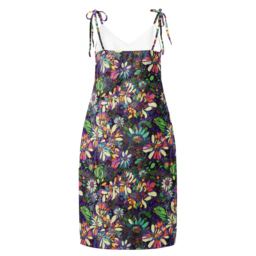 Botanical Carnival on Slip Dress — Back