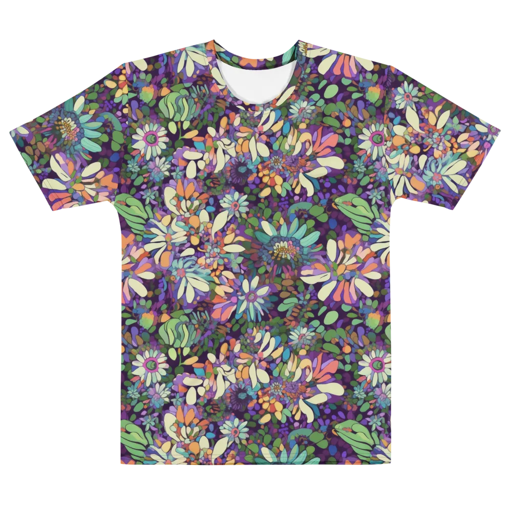 Botanical Carnival on Men's Cotton Crew Neck T-Shirt — Front