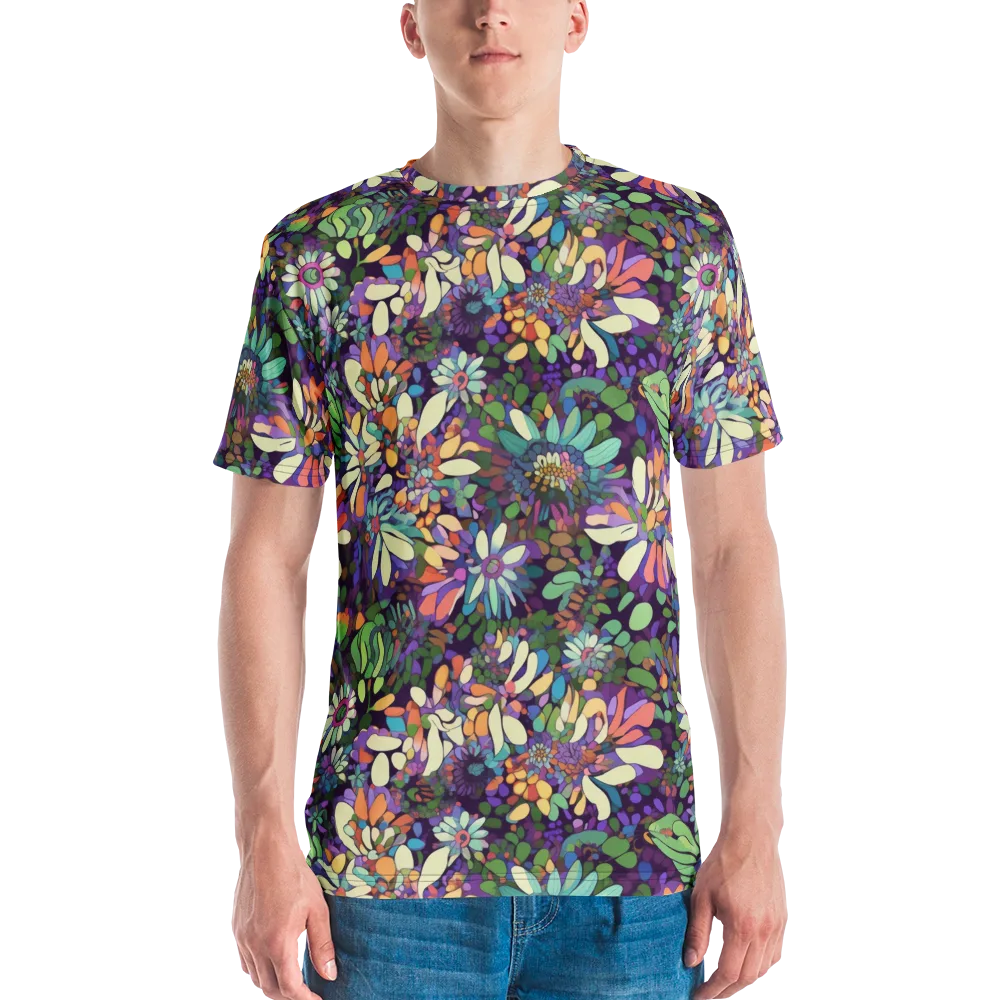 Botanical Carnival on Men's Crew Neck T-Shirt — Front