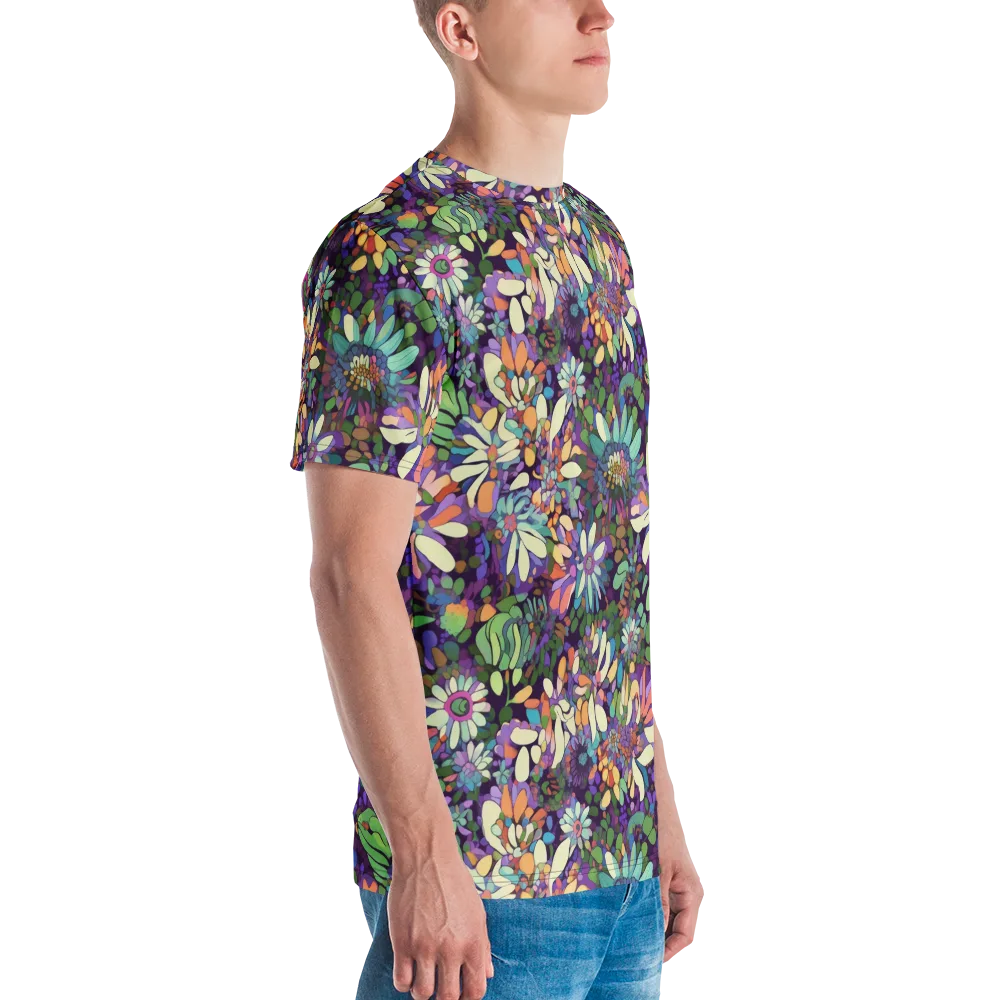 Botanical Carnival on Men's Crew Neck T-Shirt — Right
