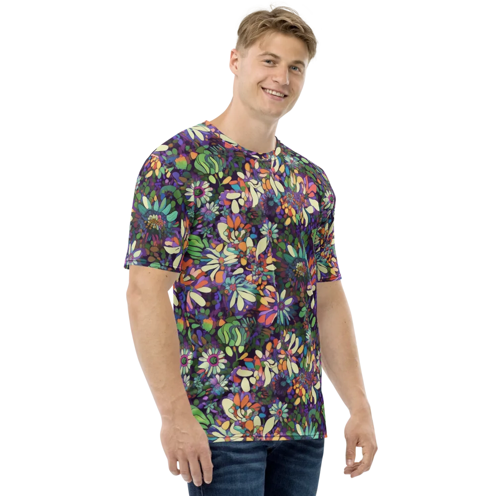 Botanical Carnival on Men's Crew Neck T-Shirt — Right