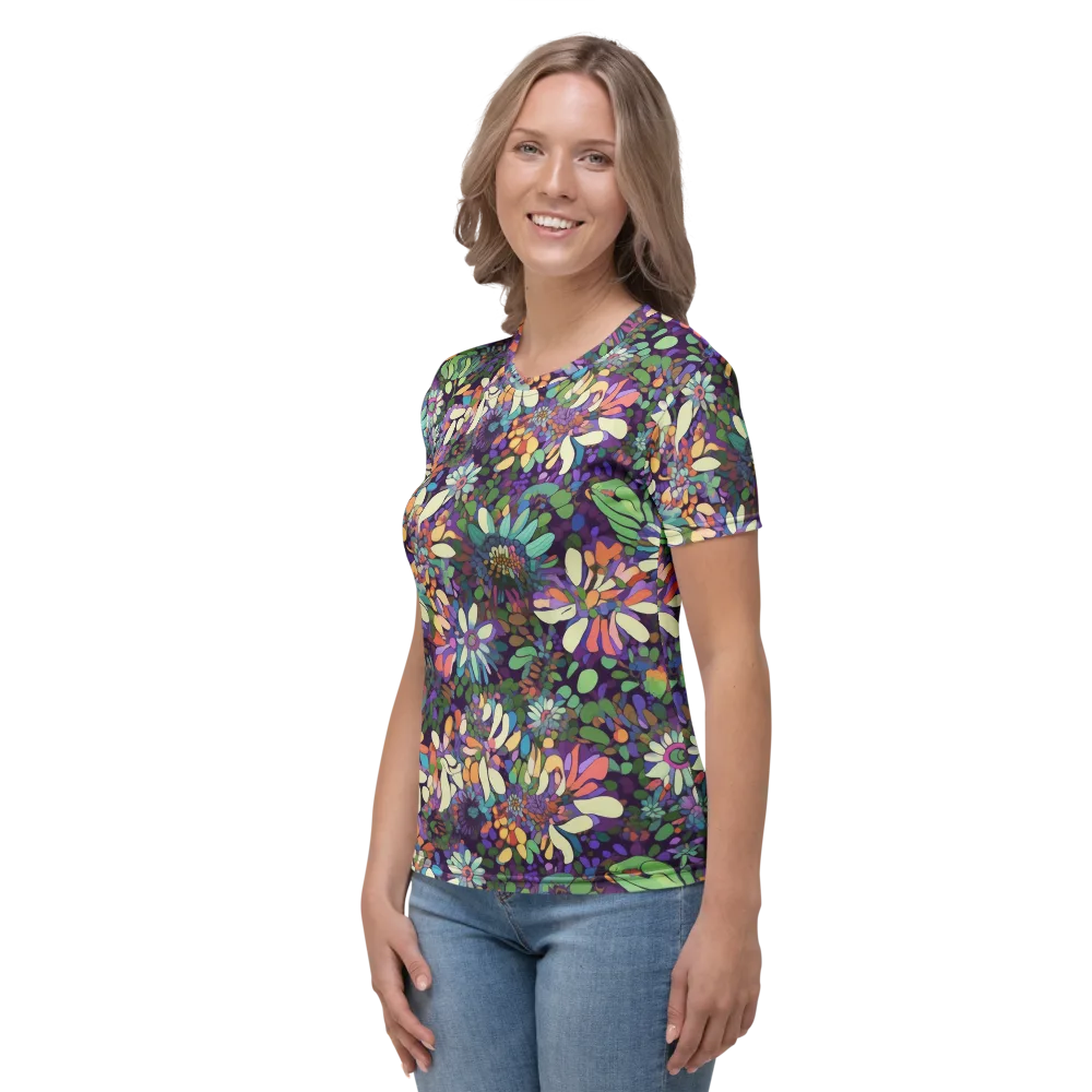 Botanical Carnival on Women's Crew Neck T-Shirt — Left
