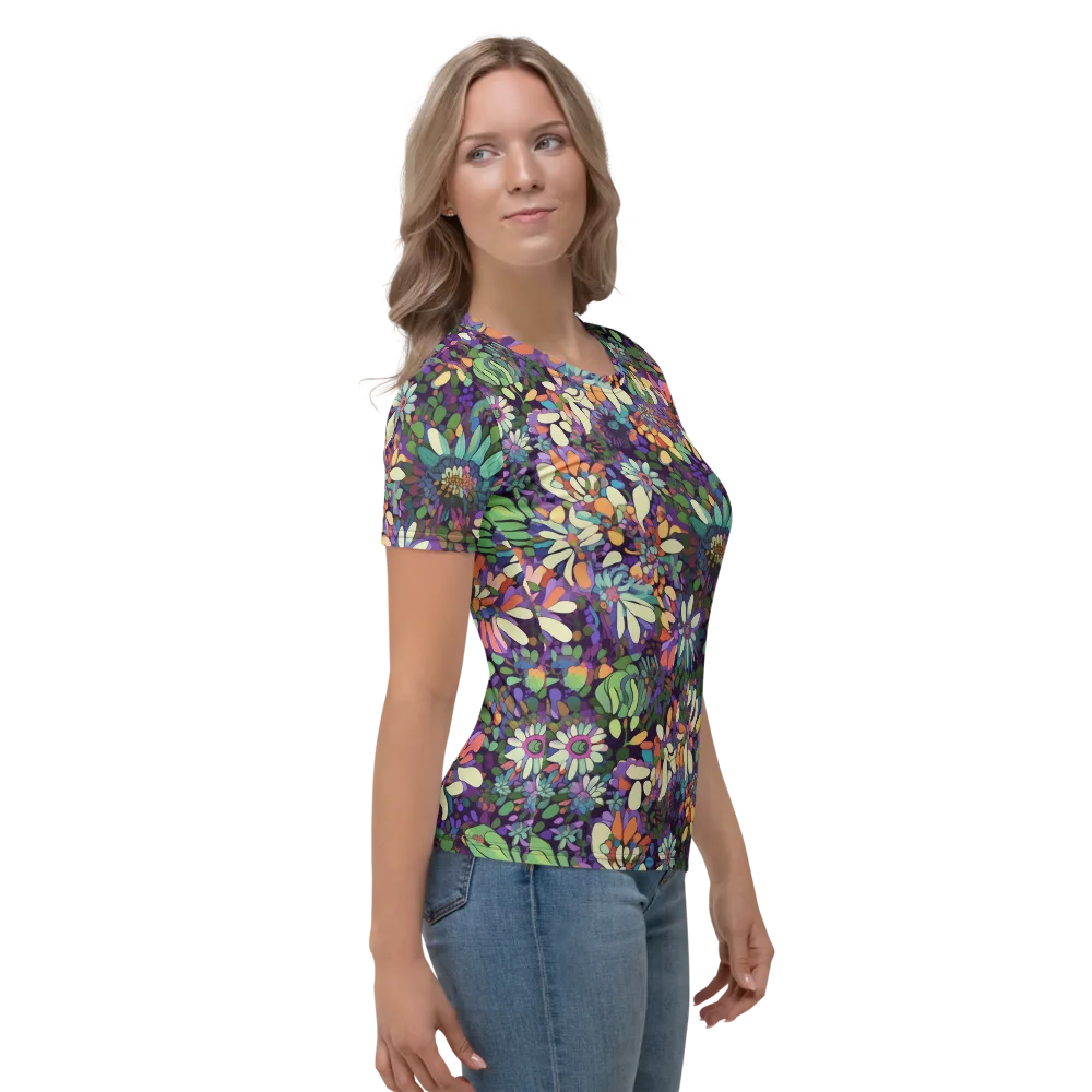 Botanical Carnival on Women's Crew Neck T-Shirt — Right