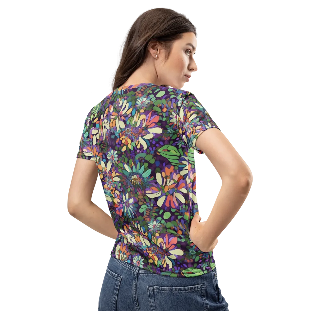 Botanical Carnival on Women's Crew Neck T-Shirt — Back