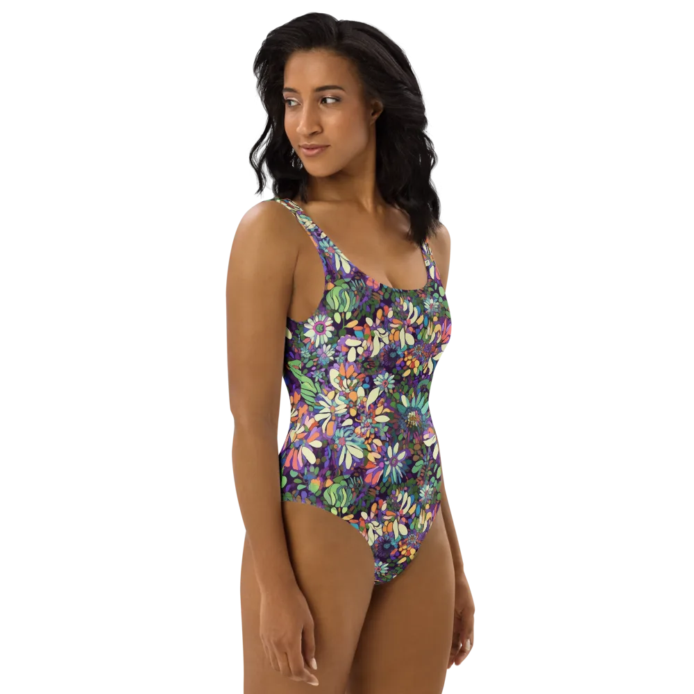 Botanical Carnival on One-Piece Swimsuit — Right