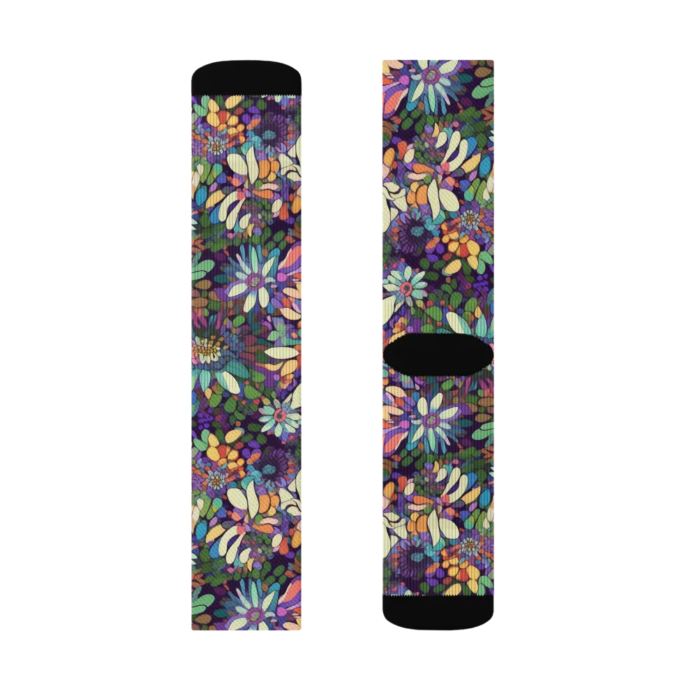 Botanical Carnival on Socks — Left Sock
