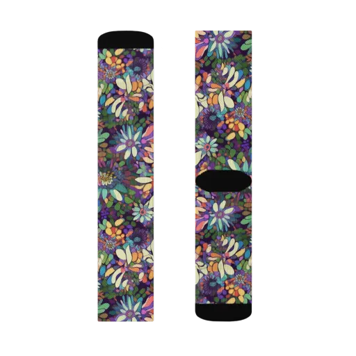 Botanical Carnival on a Socks