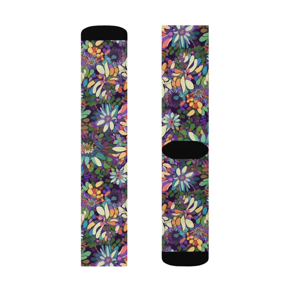 Botanical Carnival on Socks — Right Sock