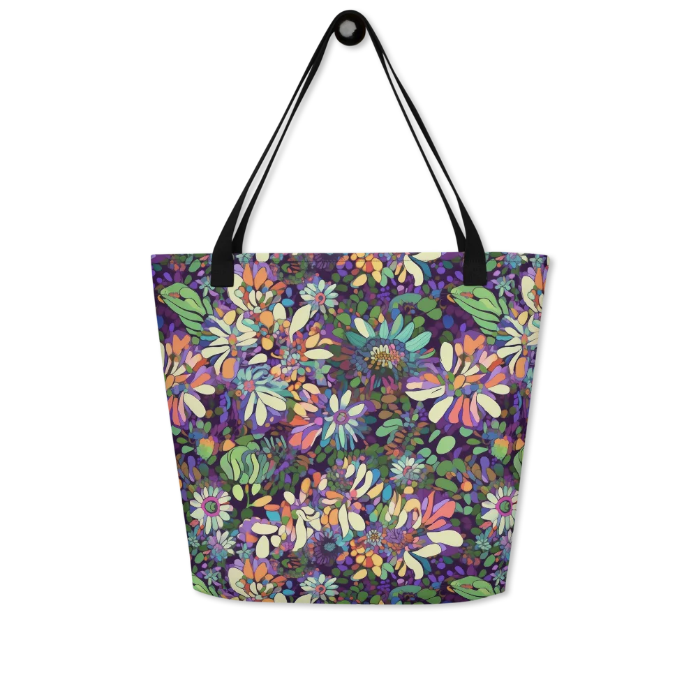Botanical Carnival on Large Tote Bag W/ Pocket — Front