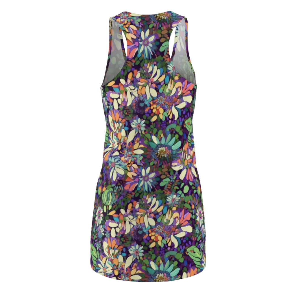 Botanical Carnival on Racerback Dress — Back