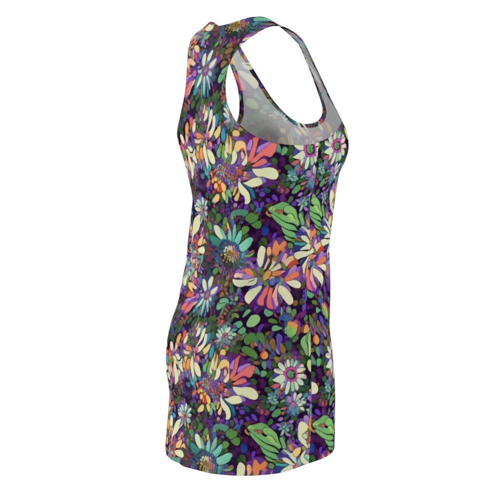 Botanical Carnival on Racerback Dress — Back Side