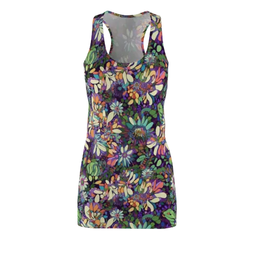 Botanical Carnival on a Racerback Dress