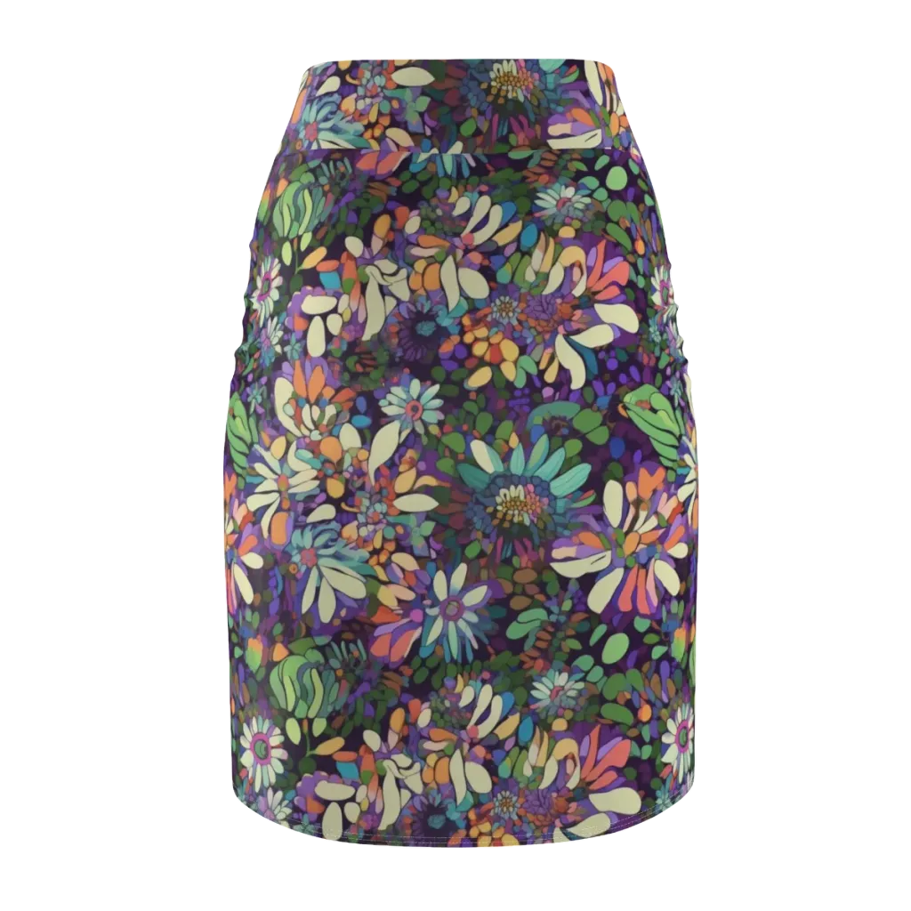 Botanical Carnival on Pencil Skirt — Back