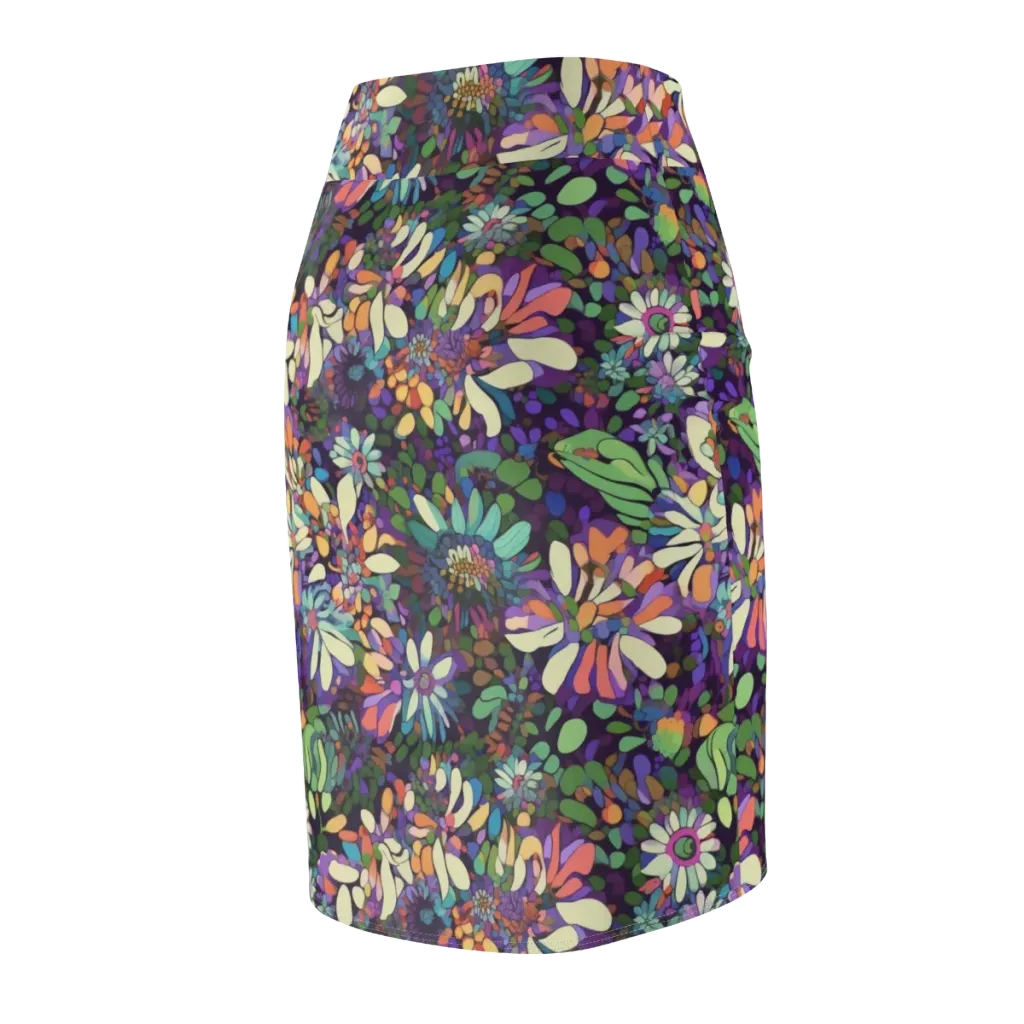 Botanical Carnival on Pencil Skirt — Back Side