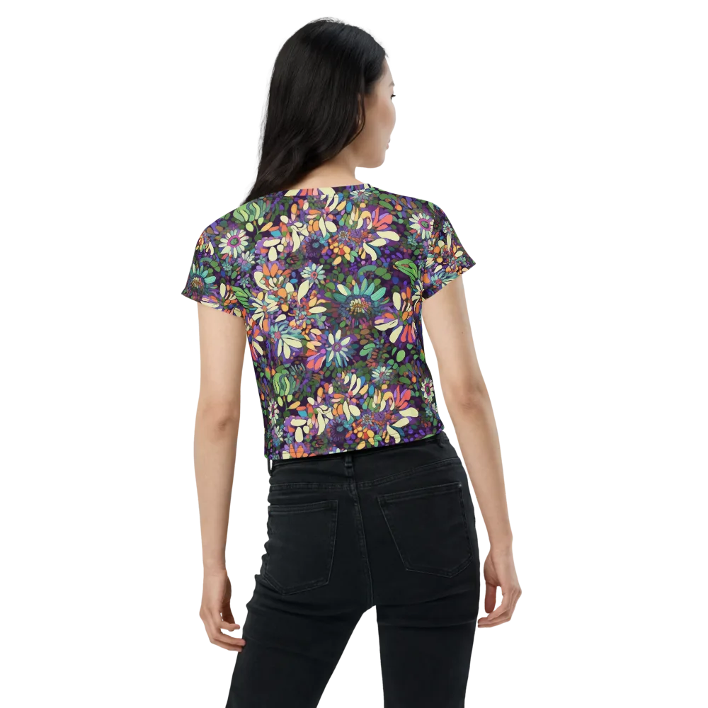 Botanical Carnival on Crop Tee — Back