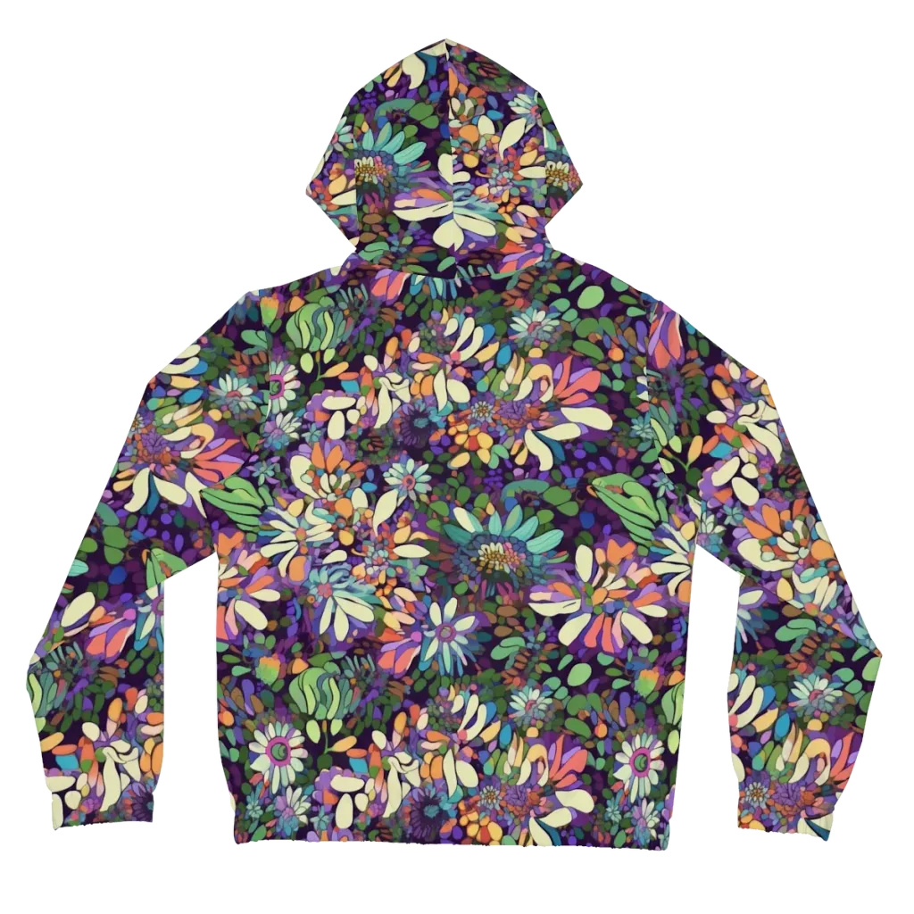 Botanical Carnival on Women's Full-Zip Hoodie — Back