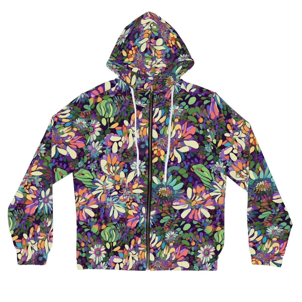 Botanical Carnival on Women's Full-Zip Hoodie — Front
