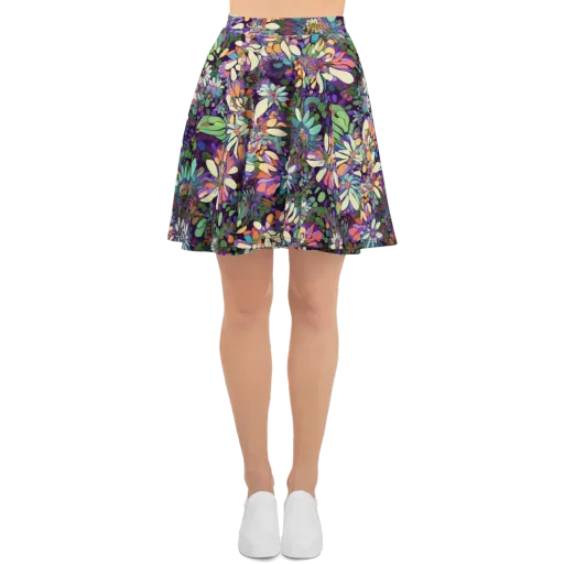 Botanical Carnival on a Skater Skirt