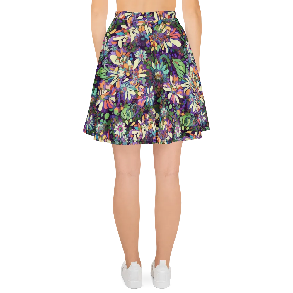 Botanical Carnival on Skater Skirt — Back