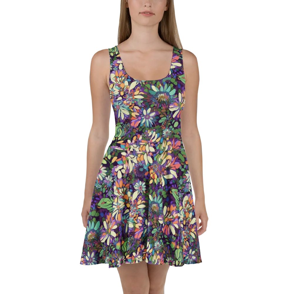 Botanical Carnival on Skater Dress — Front