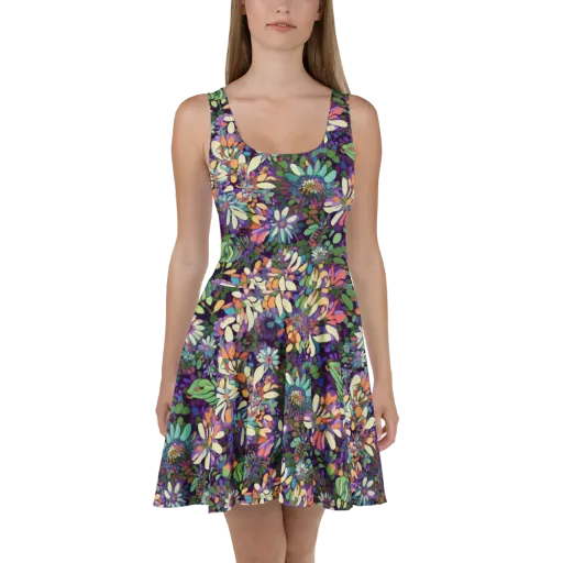 Botanical Carnival on a Skater Dress