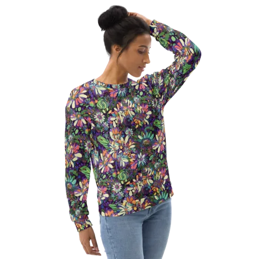 Botanical Carnival on a Sweatshirt